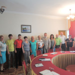 Сергій Тимофєєв привітав начальника відділу виховної та позашкільної роботи Оболонського РУО Остапця  Леоніда